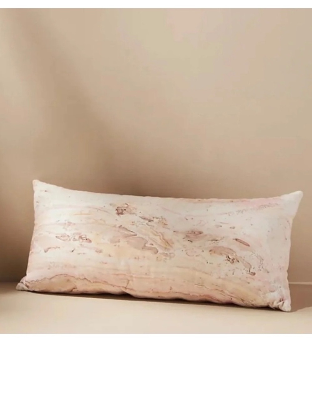 NWT Anthropologie Marbled Zooey  Pink Lumbar Pillow